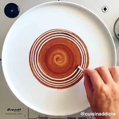 Mira lo que puedes hacer con un poco de chocolate para untar en un plato girador