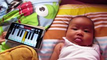 Funny Kids ❤ Baby React to the song of sad music and happy music