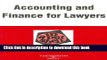 Accounting And Finance for Lawyers in a Nutshell (Nutshell Series) For Free