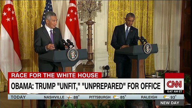 Obama takes on Trump with tough talk