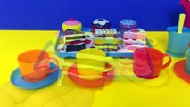 Toy cutting cake tea set toy kitchen cupcakes muffins sweets count numbers cups
