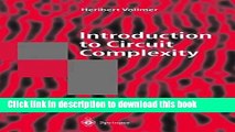 Books Introduction to Circuit Complexity: A Uniform Approach (Texts in Theoretical Computer