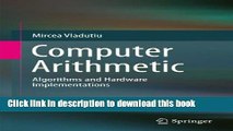 Ebook Computer Arithmetic: Algorithms and Hardware Implementations Free Online
