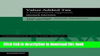 Ebook Value Added Tax: A Comparative Approach Free Download