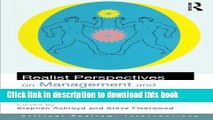 Ebook Realist Perspectives on Management and Organisations Full Online