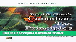 Books Byrd   Chen s Canadian Tax Principles, 2014 - 2015 Edition. Free Online