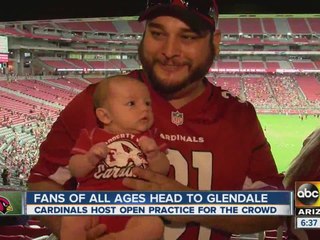 Fans of all ages head to Glendale for Arizona Cardinals' pre-season practice