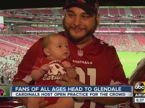 Fans of all ages head to Glendale for Arizona Cardinals' pre-season practice