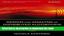 Books Design and Analysis of Distributed Algorithms Full Online
