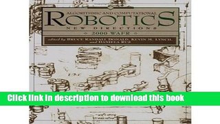 Books Algorithmic and Computational Robotics: New Directions 2000 WAFR Free Online