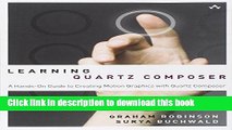 Ebook Learning Quartz Composer: A Hands-On Guide to Creating Motion Graphics with Quartz Composer