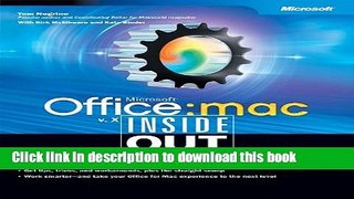 Ebook MicrosoftÂ® Office v. X for Mac Inside Out Free Online