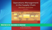 READ ONLINE Operations Management in the Supply Chain: Decisions and Cases (McGraw-Hill/Irwin
