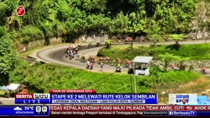 Peserta Tour de Singkarak Lewati 9 Kelokan Tajam