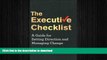READ THE NEW BOOK The Executive Checklist: A Guide for Setting Direction and Managing Change FREE