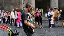 Time (Pink Floyd) by a street musician in Rome