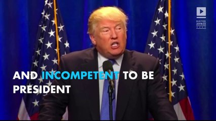 "She is a totally unhinged person" Donald Trump about Clinton