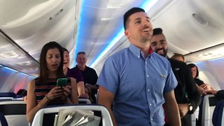 Crazy fun #southwestair Flight Attendant dancing during flight