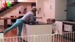 Fit mum shows off her kitchen fitness routine with her twins