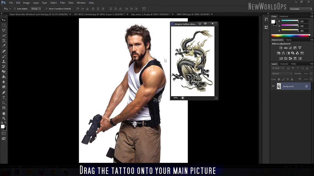 Photoshop CS6 Tattoo Tutorial   How To Add Tattoos