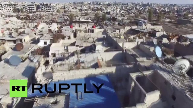 280_Syria Drone-captures-devastated-Damascus-suburb_5【空撮ドローン】_drone