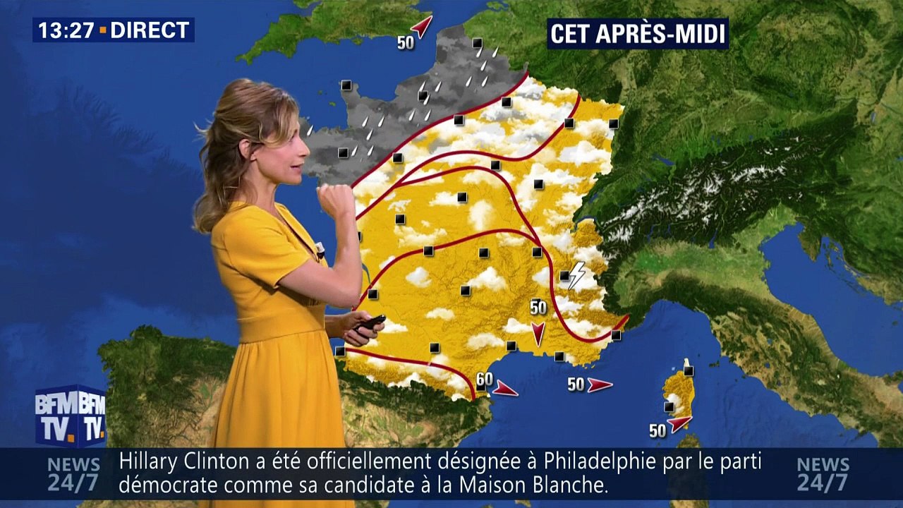 LA METEO de SANDRA LARUE le 2016 07 27 sur BFM TV