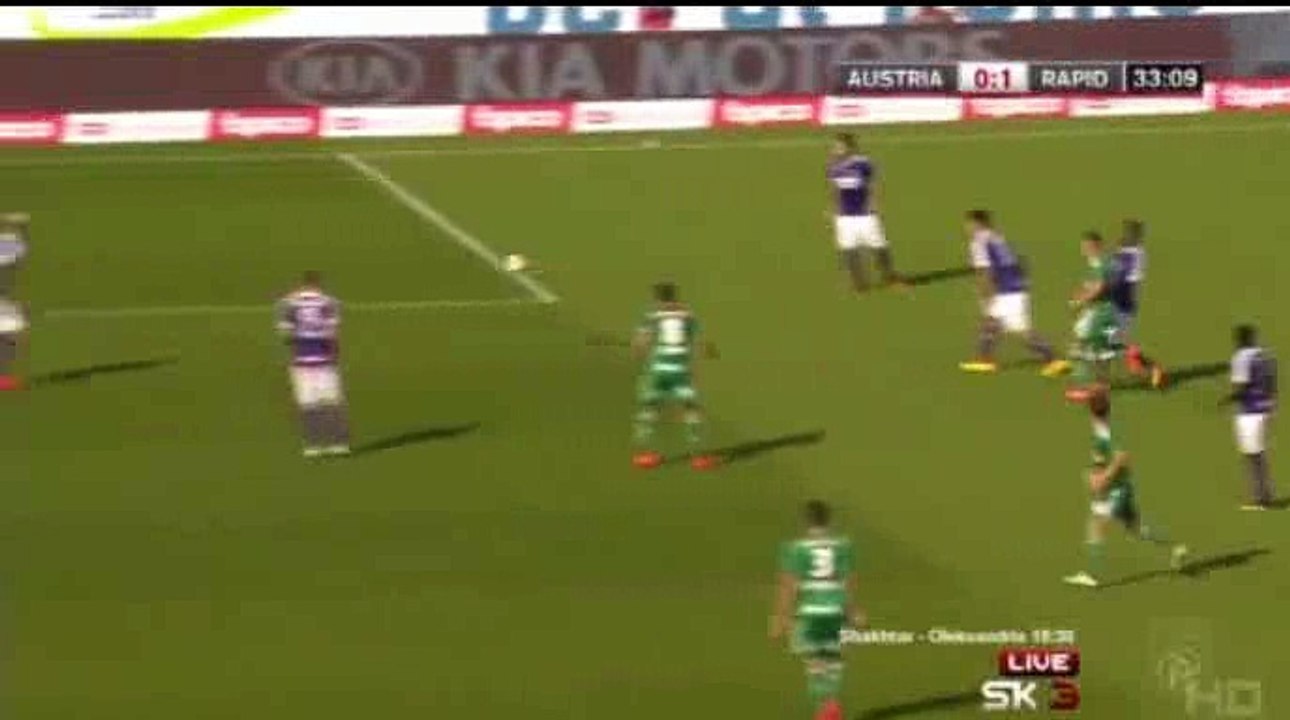 Arnor Traustason Goal - Austria Vienna 0-1 Rapid Vienna - 07-08-2016