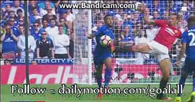 Manchester United 1st BIG CHance - Leicester vs Manchester United - Community Shield