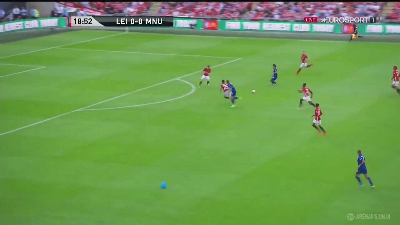 Shinji Okazaki Incredible Curve Shot HD - Leicester City vs Manchester United 07.08.2016 HD