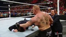 Seth Rollins vs Brock Lesnar - WWE World Heavyweight Championship Match- Raw, March 30, 2015[by Plus1TV]