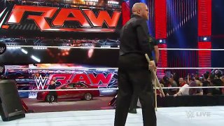 Brock Lesnar destroys J&J Security's prized Cadillac- Raw, July 6, 2015[by View1TV]