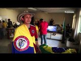 Padre Colombiano assiste partida entre Brasil x Colômbia