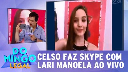 Celso Portiolli faz Skype com Larissa Manoela Ao Vivo!