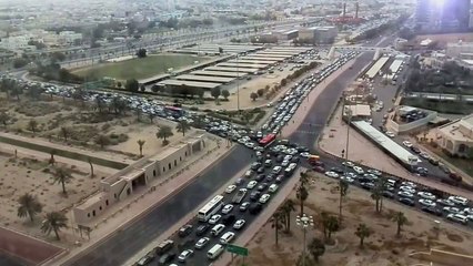 Kuwait City Accident and Massive Traffic Jam 22-4-2014 April 2014