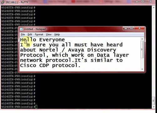 Avaya ERS Switches Discovery Protocol / Cisco CDP (NMM-TABLE)