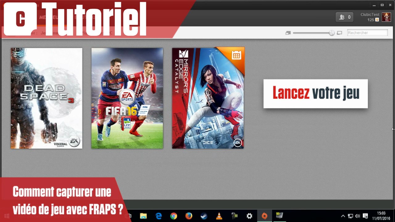 Comment capturer une vidéo de jeu avec FRAPS ?