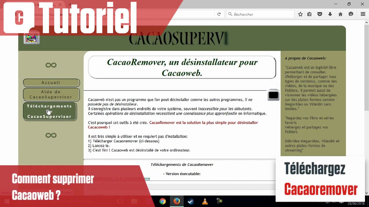 Comment supprimer Cacaoweb ?