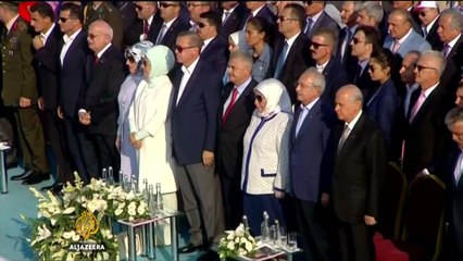 President Erdogan and opposition unite in Turkey rally