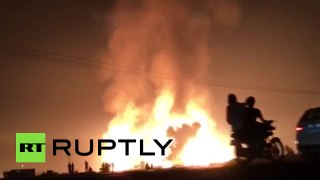 Huge gas pipeline explosion sparks enormous fire in Iran