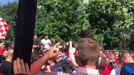 Pogba’s coming home- Man United fans celebrate mega deal at Wembley