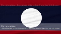National flag of Laos flying on the wind