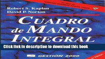 [Read PDF] Cuadro de mando integral (Harvard Business School Press) Download Online