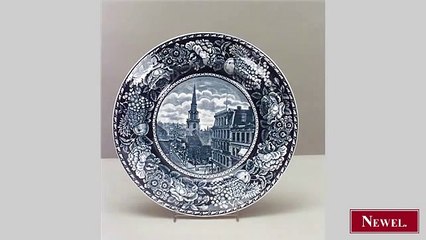 Antique Set of 15 English blue and white porcelain dinner