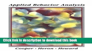 [PDF] Applied Behavior Analysis Book Online