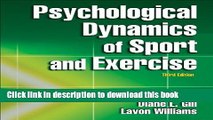 Books Psychological Dynamics of Sport and Exercise-3rd Edition Full Online