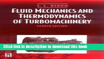 [PDF] Fluid Mechanics and Thermodynamics of Turbomachinery Full Online