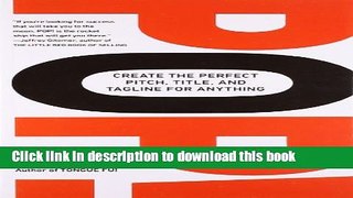 [Read PDF] POP!: Create the Perfect Pitch, Title, and Tagline for Anything Download Online