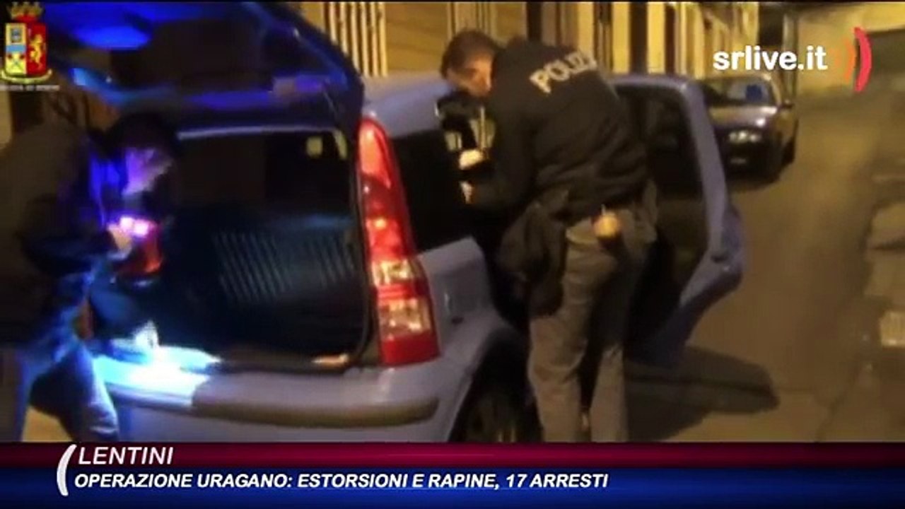 LENTINI OPERAZIONE URAGANO: ESTORSIONI E RAPINE, 17 ARRESTI