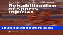 Books Rehabilitation of Sports Injuries: Current Concepts Free Download