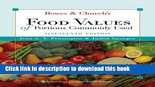 Ebook Bowes and Church s Food Values of Portions Commonly Used, Nineteenth Edition, Text and